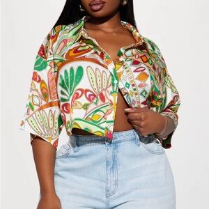 Bringing The Heat Satin Shirt